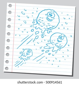 Cartoon-Schneebälle