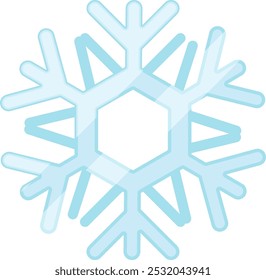 Cartoon snowflake. Winter cold symbol. Snow icon