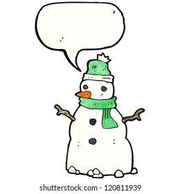 boneco de neve de desenho animado