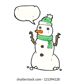 cartoon snowman