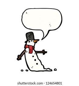 cartoon snowman