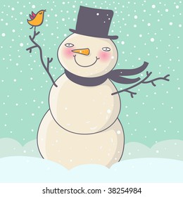 Caricatura de snowman