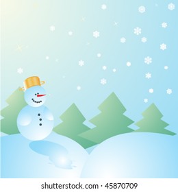 cartoon snowman