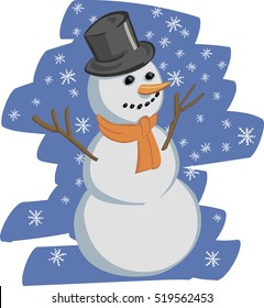 cartoon snowman