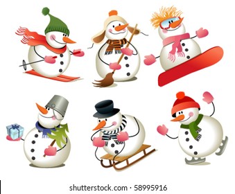 Cartoon snowman