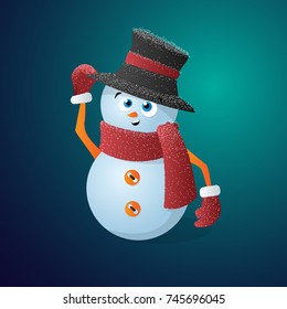 Cartoon snowman