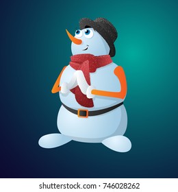 Cartoon snowman