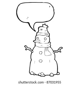 cartoon snowman