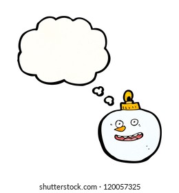 cartoon snowman bauble