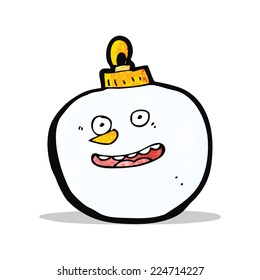 Cartoon-Schneemann-Baum