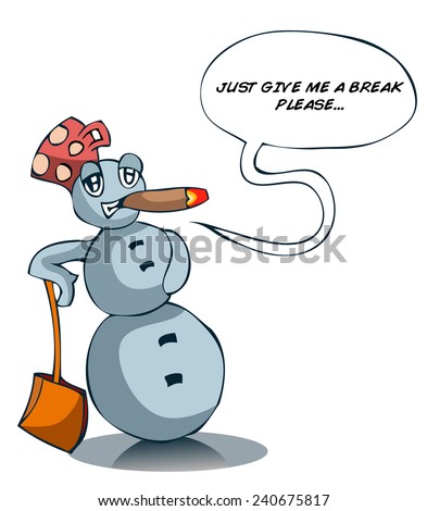 Similar – Image, Stock Photo smoking man Snowman Cigar