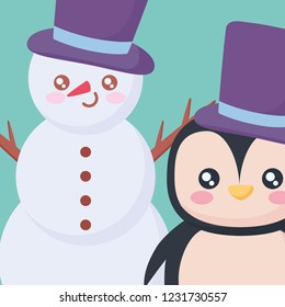 cartoon snowman design