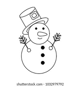 cartoon snowman icon