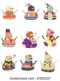 cartoon Snowman icon
