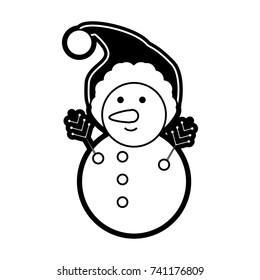 cartoon snowman icon