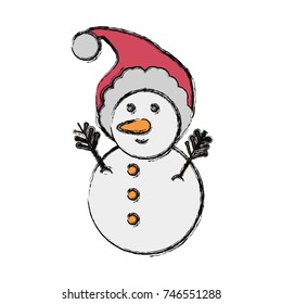 cartoon snowman icon