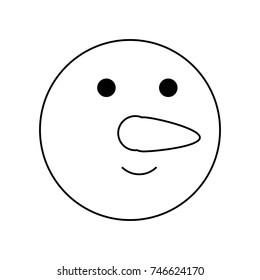 cartoon snowman icon