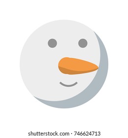 cartoon snowman icon