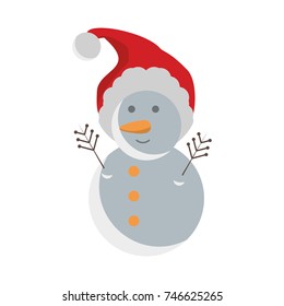 cartoon snowman icon