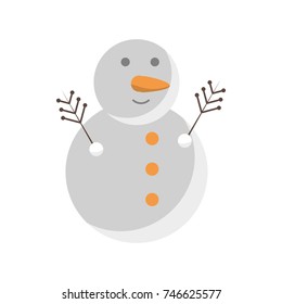 cartoon snowman icon