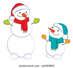 Cartoon Snowmen