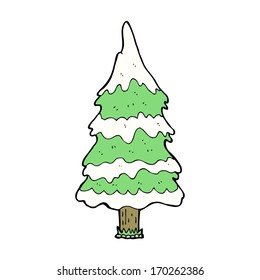 árbol de nieve de dibujos animados