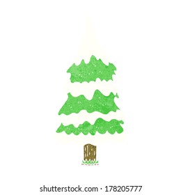cartoon snowy tree