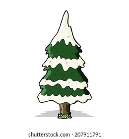 árbol de nieve de dibujos animados