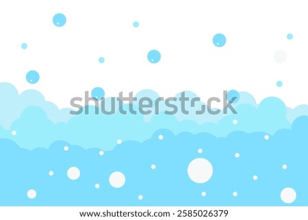 Cartoon soap bubble blue background	