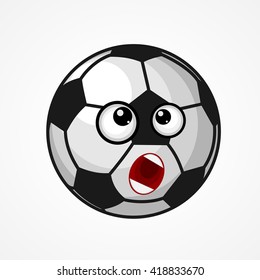 Cartoon soccer ball smile