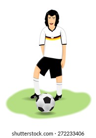 Cartoon soccer character design, Vector clip art illustration