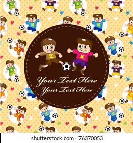 cartoon soccer player card