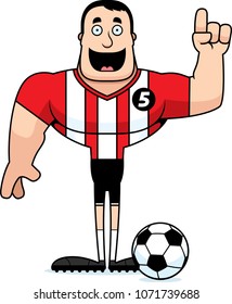 A cartoon soccer player with an idea.