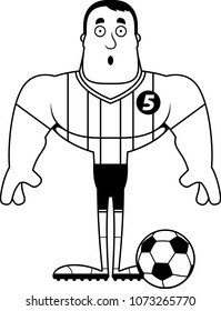 A cartoon soccer player looking surprised.