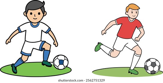 Cartoon Soccer Player Ready to Play