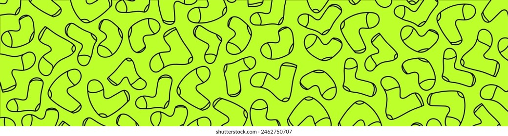 Cartoon socks pattern vector illustration. Background with socks.