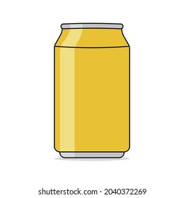 Cartoon soda in aluminum can vector illustration