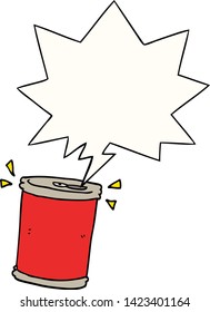 Karikatursoda mit Sprachblase