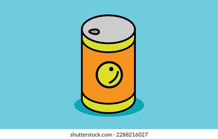 A cartoon of a soda can vector
