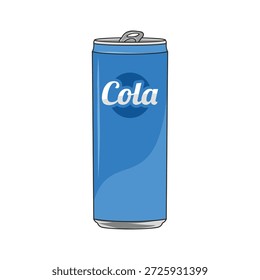 Cartoon soft drink can. Vector design