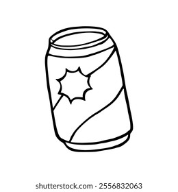 cartoon of soft drink uncolored