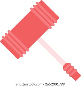 Cartoon Soft Toy Hammer Illustration in Flat Style for Humor and Kids Content Design