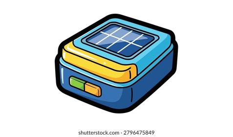 Cartoon solar powered battery pack