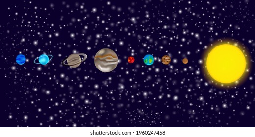 Cartoon solar system. School icon collection. Planets in cartoon style. Vector illustration. EPS 10.