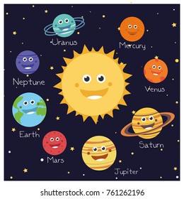 Planet Set Solar System Stock Vector (Royalty Free) 455136055