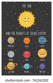 Cartoon Solar System Vector Illustration Stock Vector (royalty Free 