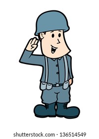 cartoon soldier