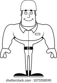 A cartoon soldier smiling.