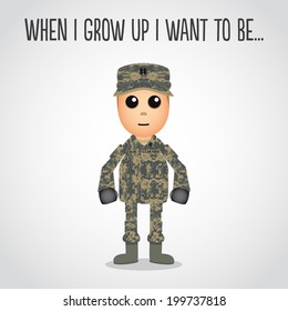 Cartoon Soldier U.S. Air Force