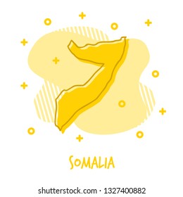 Cartoon Somalia Map